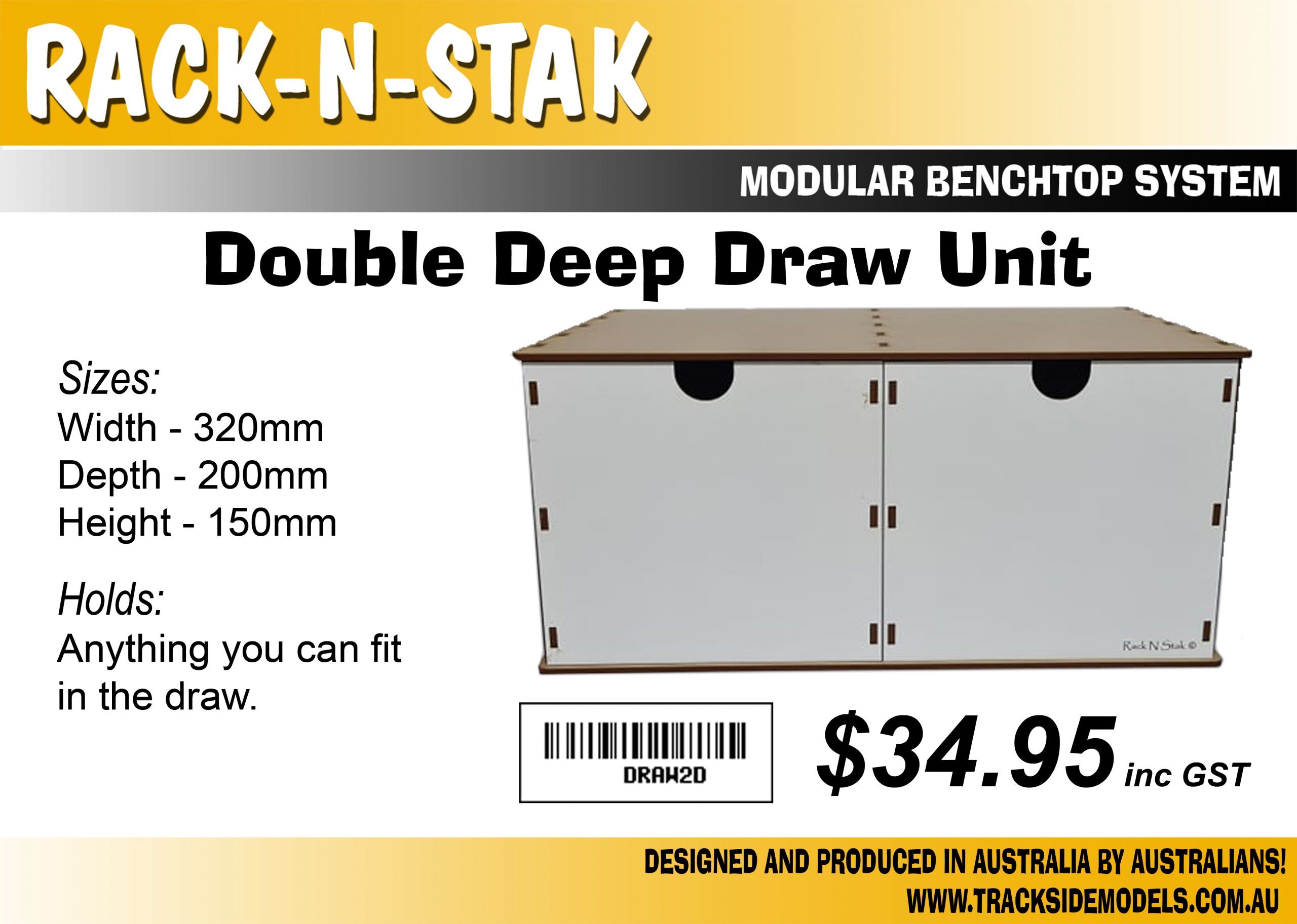 Rack N Stak – 2 Draw Deep – DRAW2D | The Model Emporium Hobby Store ...